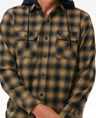 Grunter Flannel Hood Shrt - Washed Moss