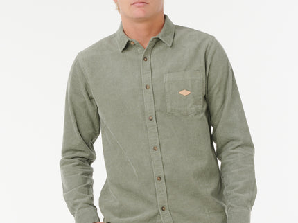 Classic Surf Cord L/S Shirt - Cactus Green