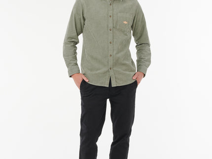 Classic Surf Cord L/S Shirt - Cactus Green