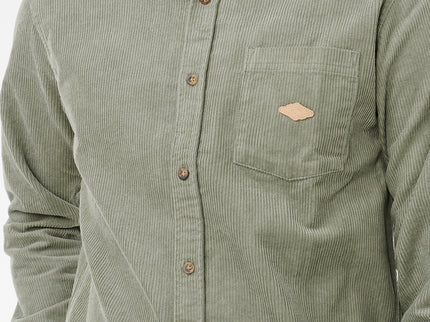 Classic Surf Cord L/S Shirt - Cactus Green