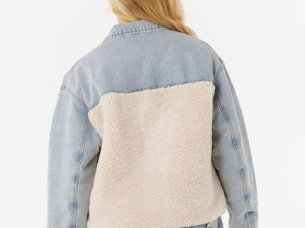 Cruisin. Sherpa Denim Jacket - Washed Blue