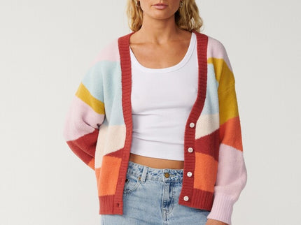 Surf Revival Jacquard Cardi - Multico