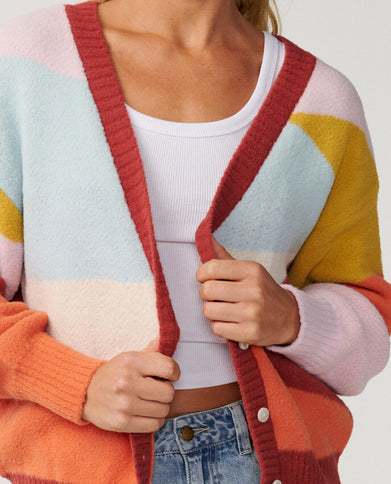 Surf Revival Jacquard Cardigan - Multico