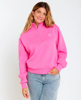 Fortaleza  Half Zip Fleece - Hot Pink
