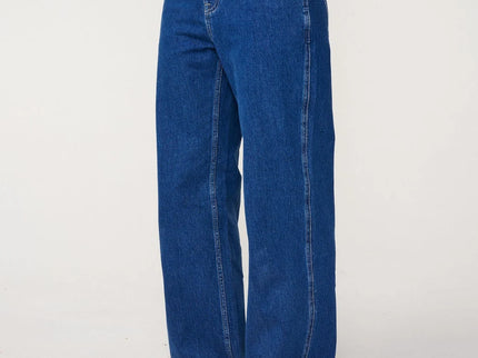 Aggie Relaxed Jeans - Mid Blue