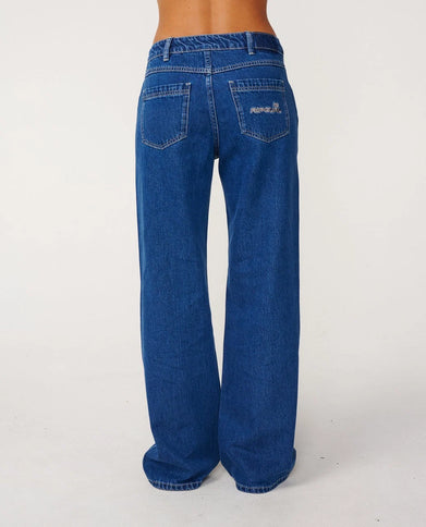 Aggie Relaxed Jeans - Mid Blue