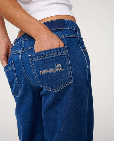 Aggie Relaxed Jeans - Mid Blue