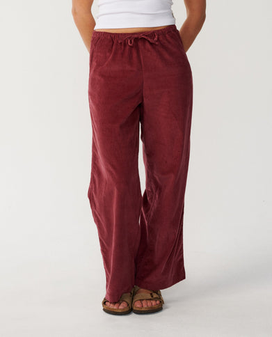 Keepsakes Washed Cord Pant - Dark Plum  Lange Broek van Rip Curl | SHAKA