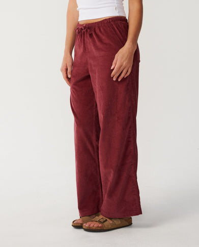 Keepsakes Washed Cord Pant - Dark Plum  Lange Broek van Rip Curl | SHAKA