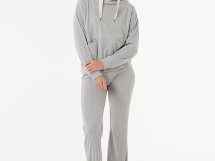 Cosy Flare Pant - Grey Marle
