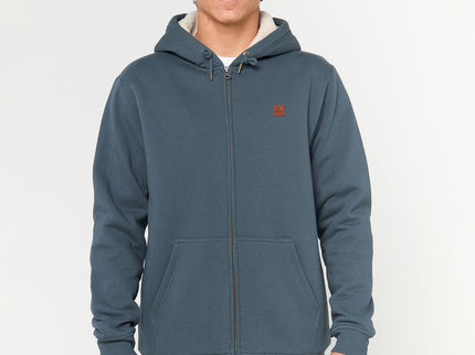 Icons Lined Zip Thru Hood - Pine Night