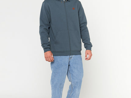 Icons Lined Zip Thru Hood - Pine Night