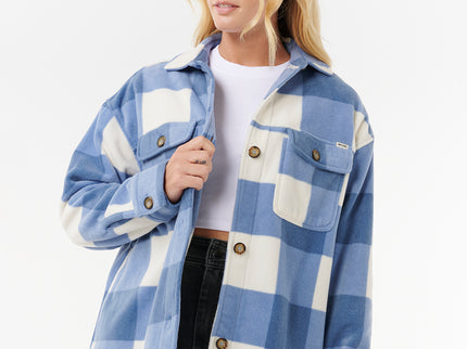 Neon Isles Fleece L/S Shirt - Blue