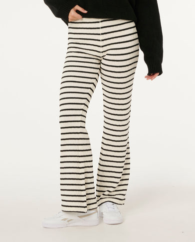 Bobbi Stripe Pant - Black/OFF White  Lange Broek van Rip Curl | SHAKA