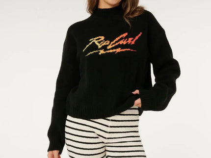 Bobbi Stripe Pant - Black/OFF White  Lange Broek van Rip Curl | SHAKA