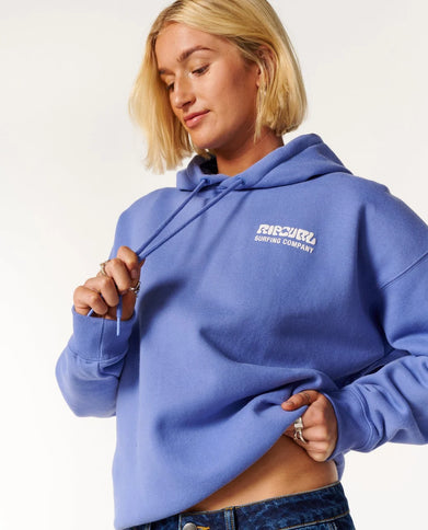 Surf Puff Relaxed Hood - Mid Blue