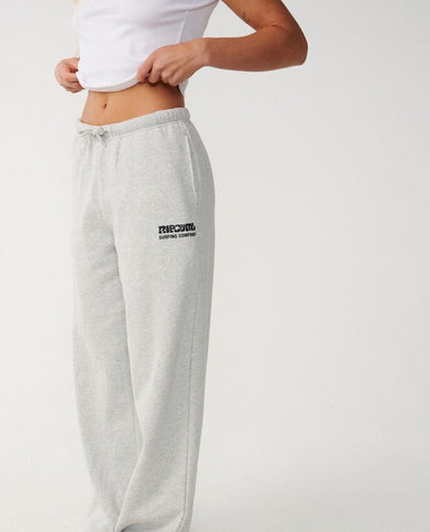 Surf Puff Wide Leg Trackpant - Grey Marle/black  Lange Broek van Rip Curl | SHAKA