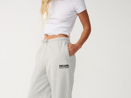 Surf Puff Wide Leg Trackpant - Grey Marle/black  Lange Broek van Rip Curl | SHAKA
