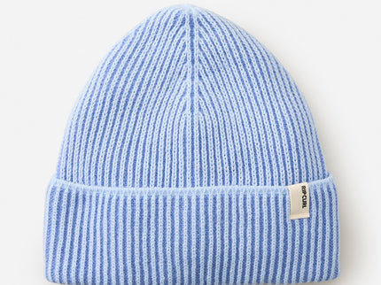 2 Tone Ribbed Reg Beanie - Blue