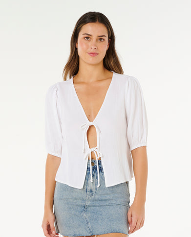Vibe Surf TIE Front TOP - White