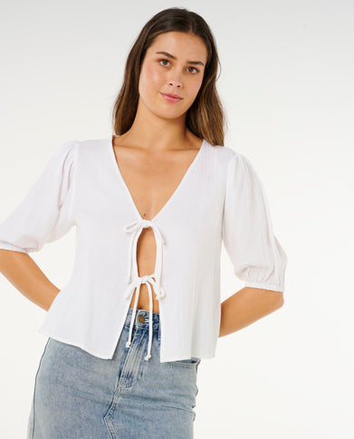 Vibe Surf TIE Front TOP - White