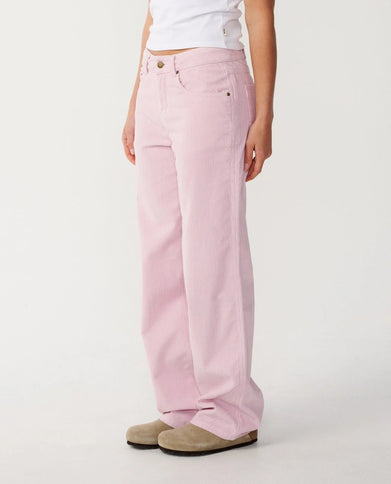Aggie Cord Relaxed Pant - Light Lilac
