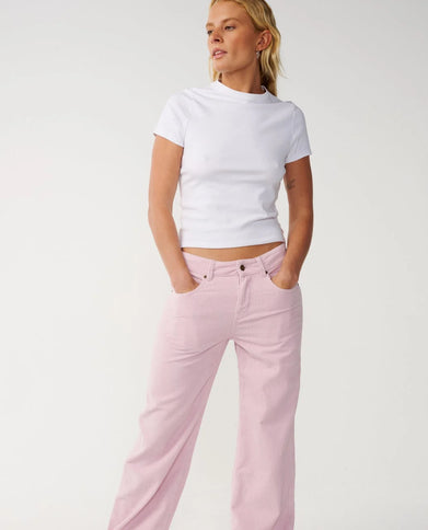 Aggie Cord Relaxed Pant - Light Lilac