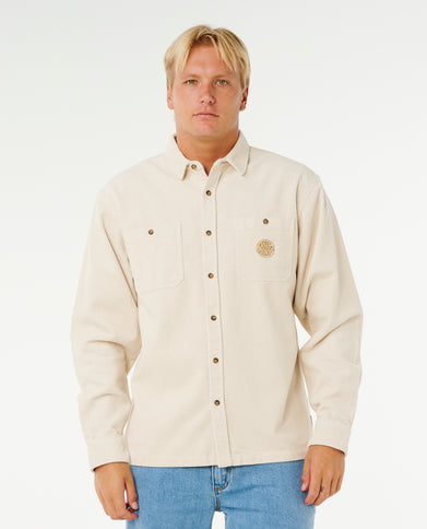 Premium Surf Cord L/S Shirt - Sand Dune