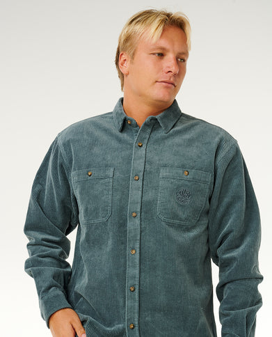 Premium Surf Cord L/S Shirt - Pine Night
