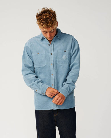 Premium Surf Cord L/s Shirt - Citadel Blue