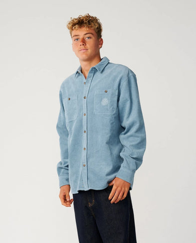 Premium Surf Cord L/s Shirt - Citadel Blue