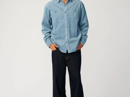 Premium Surf Cord L/s Shirt - Citadel Blue