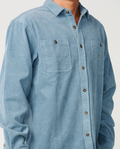 Premium Surf Cord L/s Shirt - Citadel Blue
