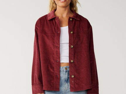 Keepsakes Washed Cord Shirt - Dark Plum  Shirt van Rip Curl | SHAKA