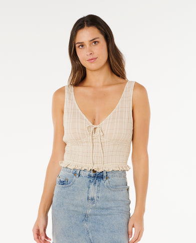 Paradise Check TOP - OFF White