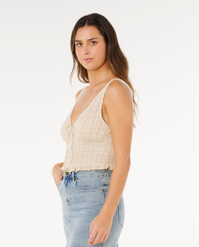 Paradise Check TOP - OFF White