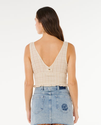 Paradise Check TOP - OFF White