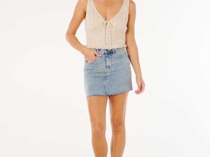 Paradise Check TOP - OFF White