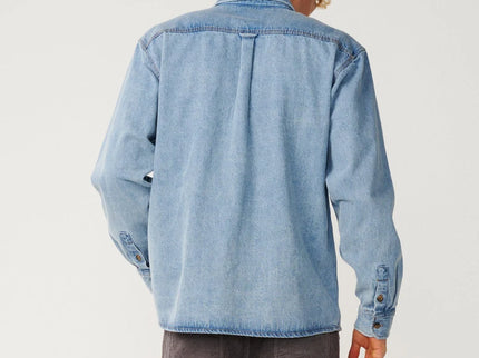 Premium Surf Denim L/s Shirt - Washed Blue