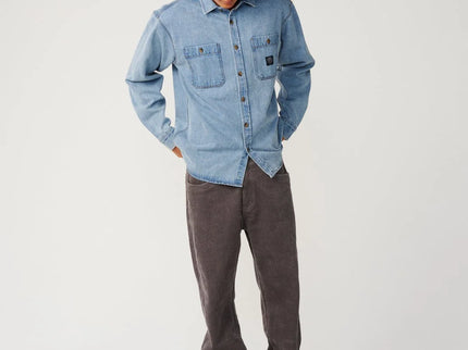 Premium Surf Denim L/s Shirt - Washed Blue