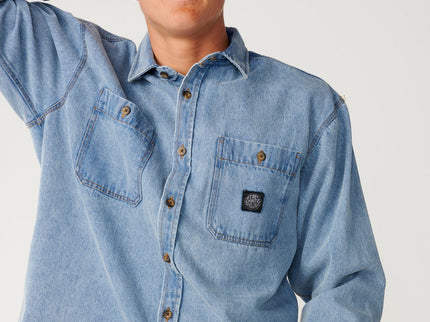 Premium Surf Denim L/s Shirt - Washed Blue