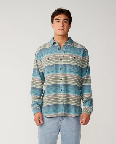 Classic Surf Baja Flannel - Dusty Jade
