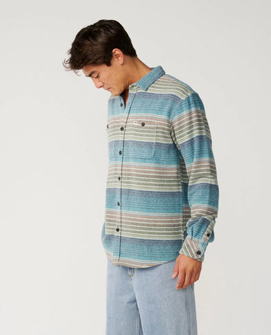 Classic Surf Baja Flannel - Dusty Jade
