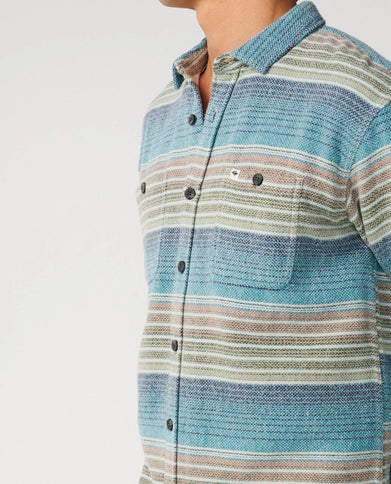 Classic Surf Baja Flannel - Dusty Jade