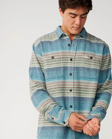Classic Surf Baja Flannel - Dusty Jade