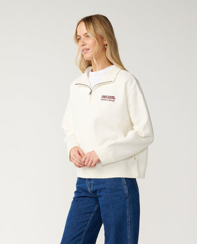 Surf Puff 1/4 Zip - Bone  Sweat van Rip Curl | SHAKA