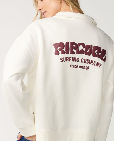 Surf Puff 1/4 Zip - Bone  Sweat van Rip Curl | SHAKA