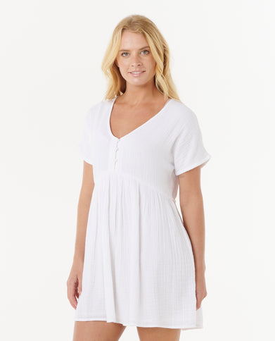 Premium Surf S/S Dress - White