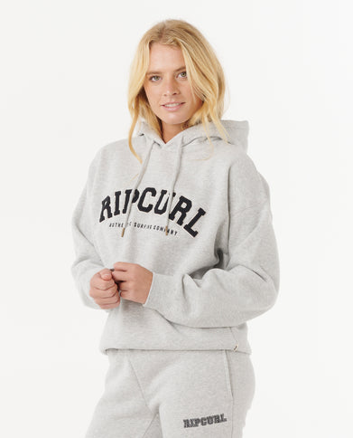 Varsity Hoodie - Grey Marl/Black
