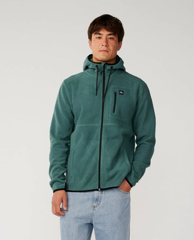 Departed Polar Fleece Zip Thru - Muted Green